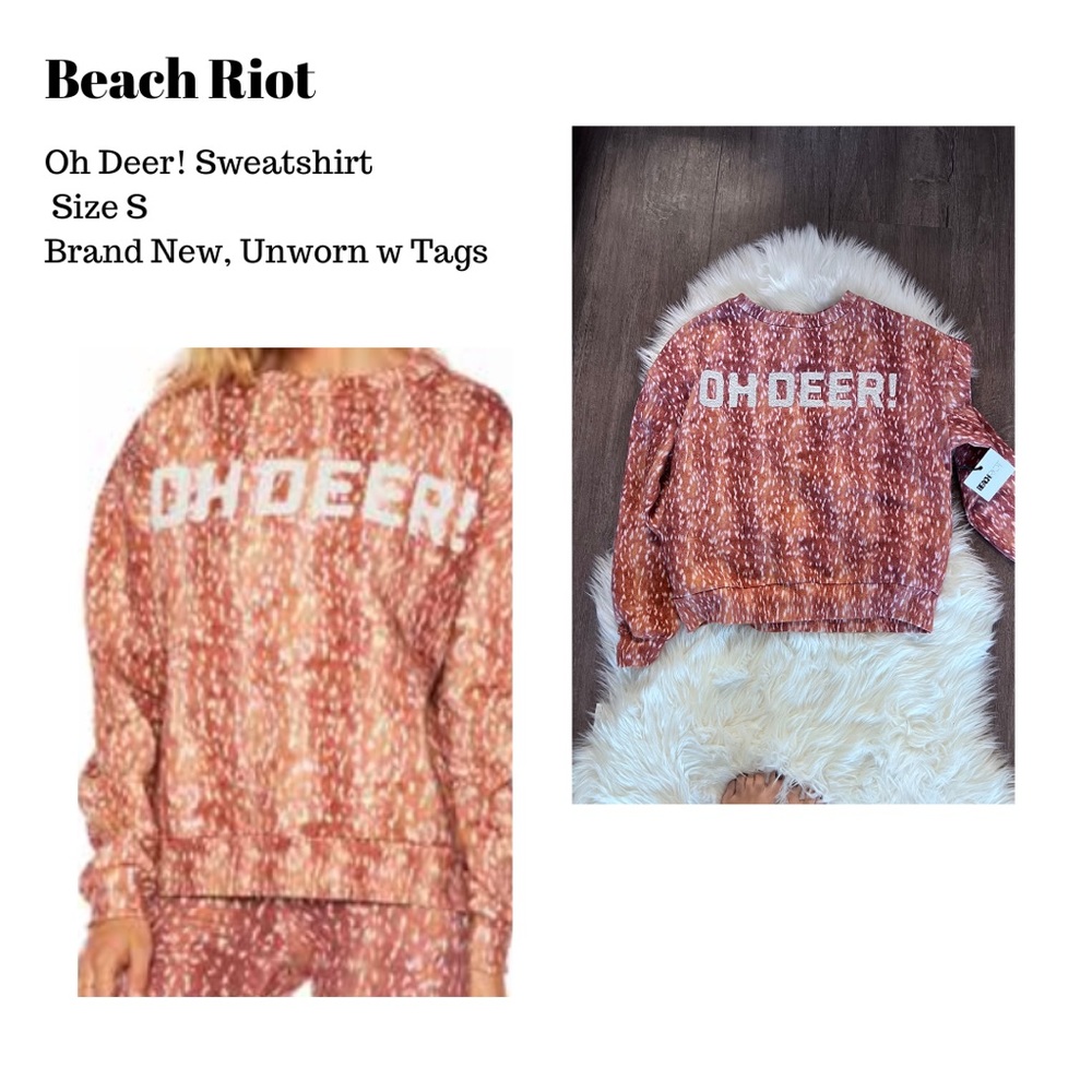 Beach Riot Oh Deer Sweatshirt Sweater